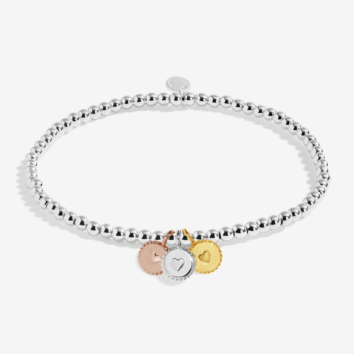 A Little Charmed Moments 'True Friend' Bracelet In Silver, Gold, and Rose Gold Plating 10468