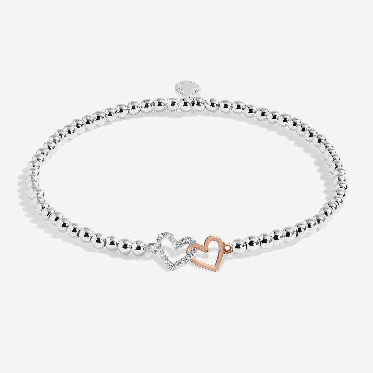 Kids' A Little 'Love You Sister' Bracelet In Silver and Rose Gold Plating c1107