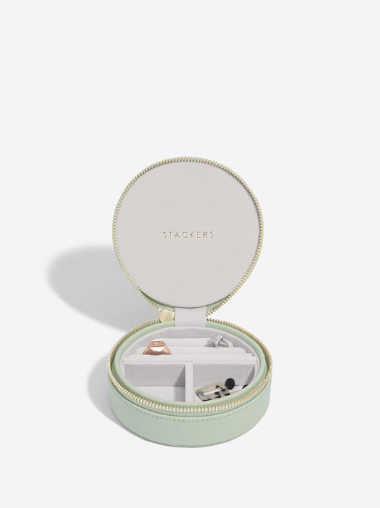 Round Zipped Travel Jewellery Box