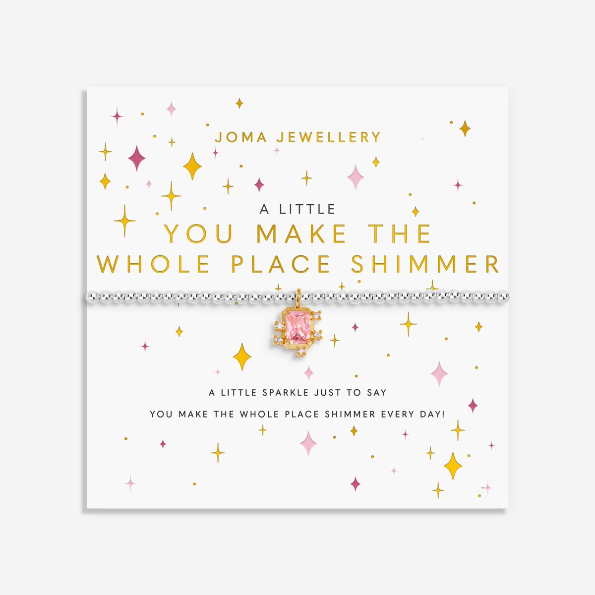 A Little 'You Make The Whole Place Shimmer' Bracelet In Silver and Gold Plating 10209