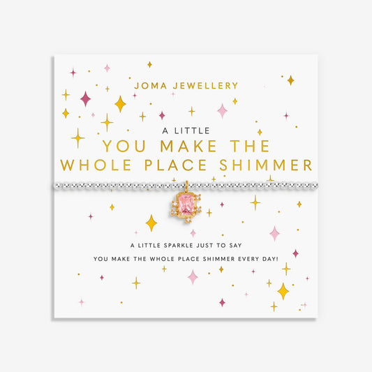 A Little 'You Make The Whole Place Shimmer' Bracelet In Silver and Gold Plating 10209
