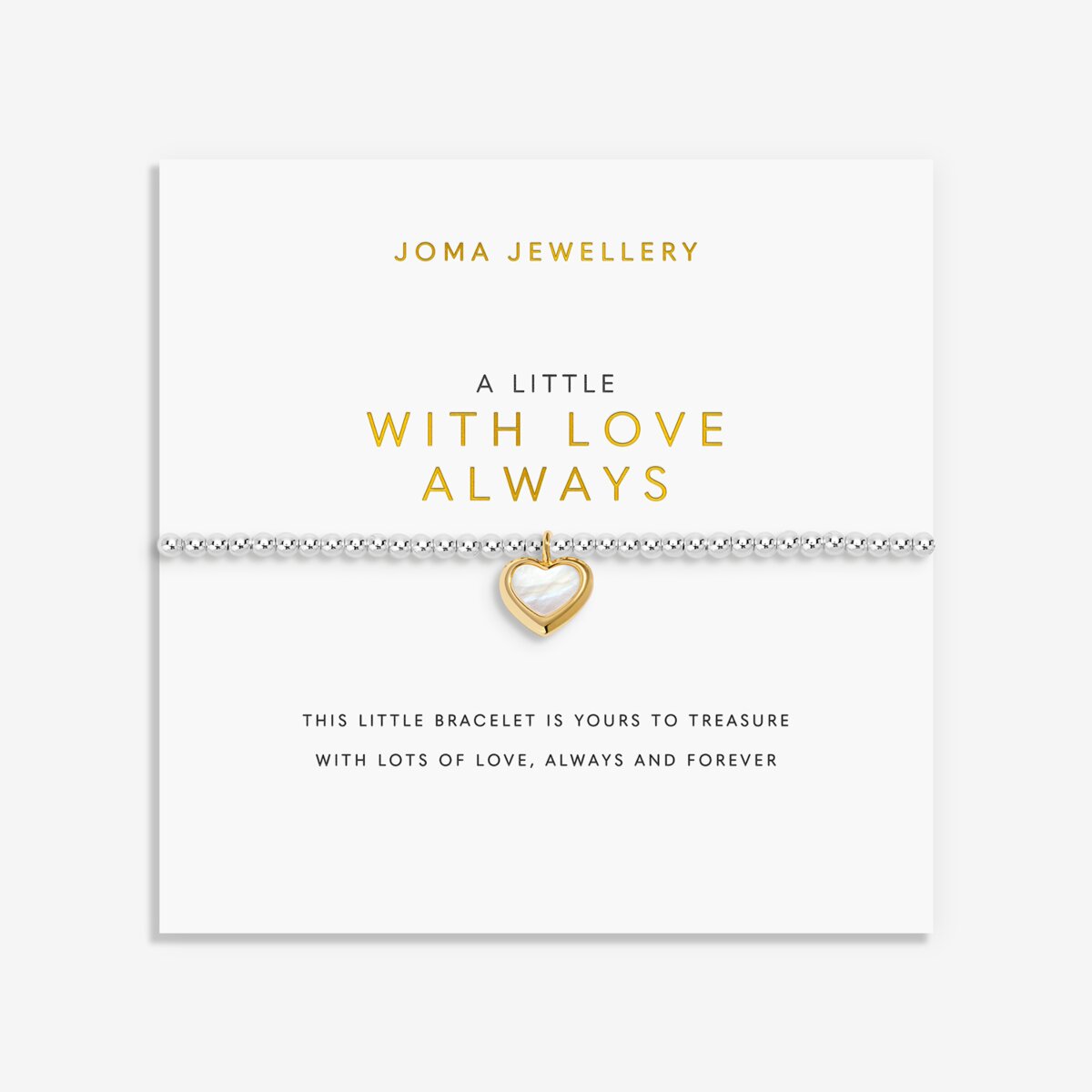 A Little 'With Love Always' Bracelet In Silver and Gold Plating 10210