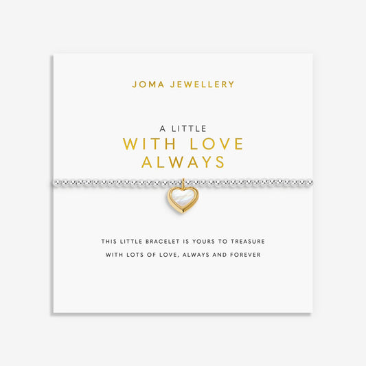 A Little 'With Love Always' Bracelet In Silver and Gold Plating 10210