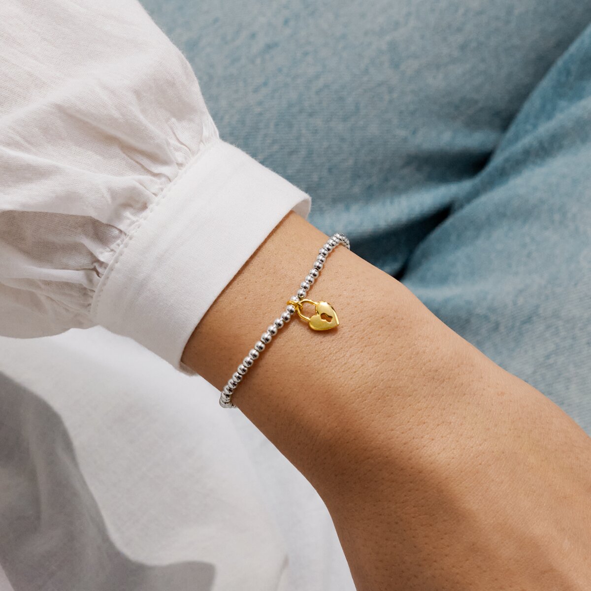 A Little 'Life Is Tough But So Are You' Bracelet In Silver and Gold Plating 10223