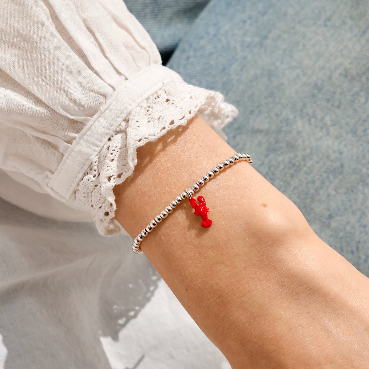 A Little Vibes 'You're My Lobster' Bracelet In Silver Plating 10229