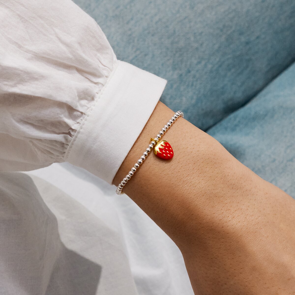 A Little Vibes 'So Berry loved' Bracelet In Silver & Gold Plating 10238