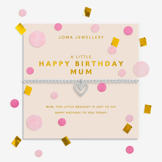 Confetti A Little 'Happy Birthday Mum' Bracelet In Silver Plating 10303