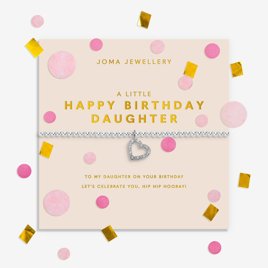 Confetti A Little 'Happy Birthday Daughter' Bracelet In Silver Plating 10305