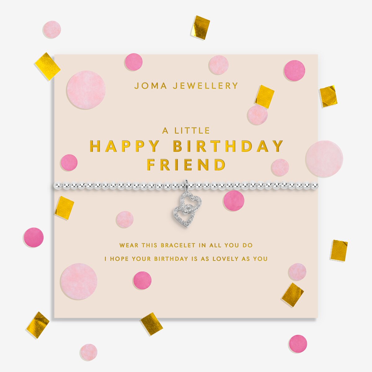 Confetti A Little 'Happy Birthday Friend' Bracelet In Silver Plating 10306