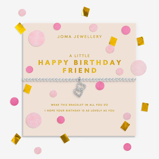 Confetti A Little 'Happy Birthday Friend' Bracelet In Silver Plating 10306
