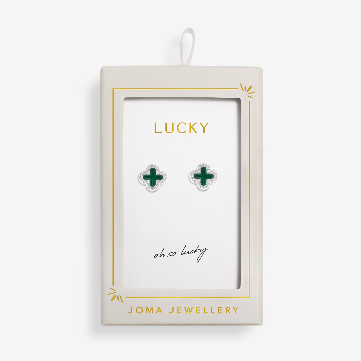 Moments To Shine 'Lucky' Stud Earrings In Silver Plating 10329