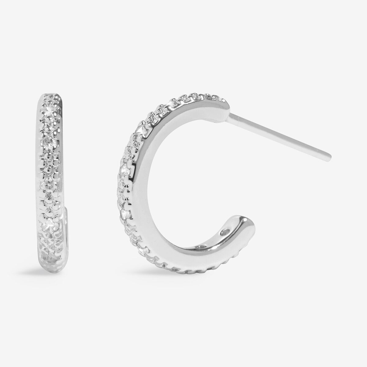 Moments To Shine 'Be You' Hoop Earrings In Silver Plating 10331