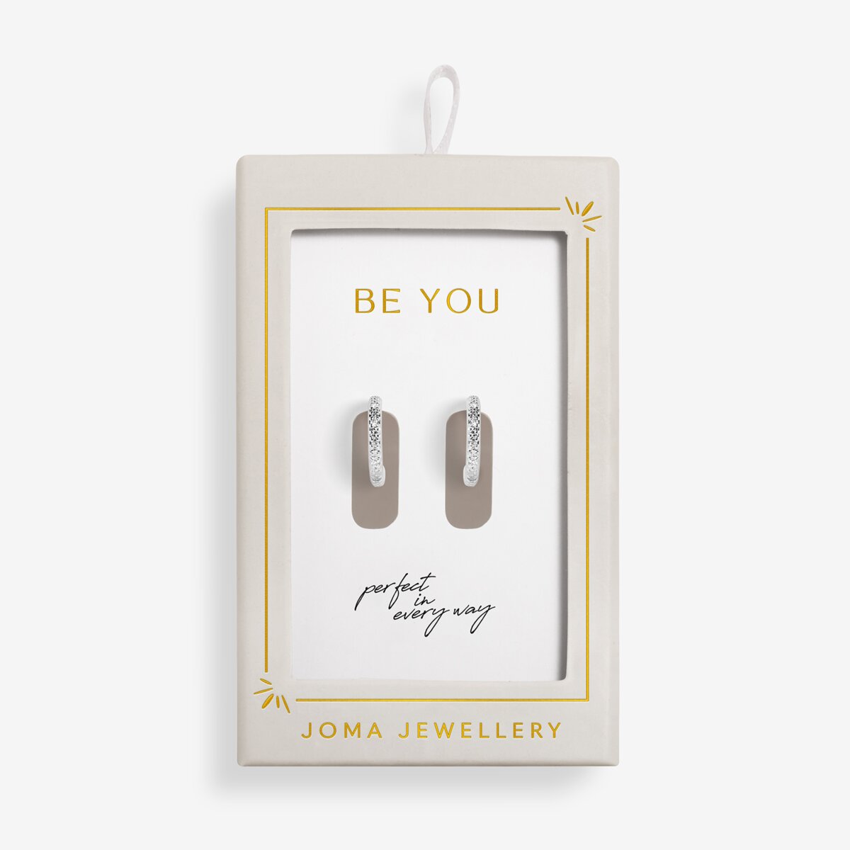 Moments To Shine 'Be You' Hoop Earrings In Silver Plating 10331
