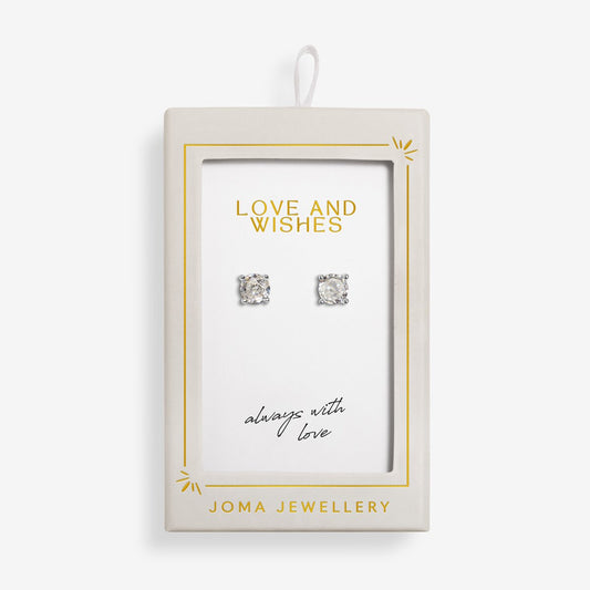 Moments To Shine 'Love And Wishes' Stud Earrings In Silver Plating 10334