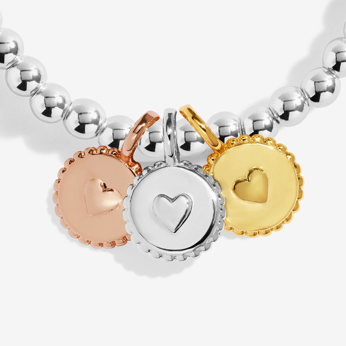 A Little Charmed Moments 'True Friend' Bracelet In Silver, Gold, and Rose Gold Plating 10468