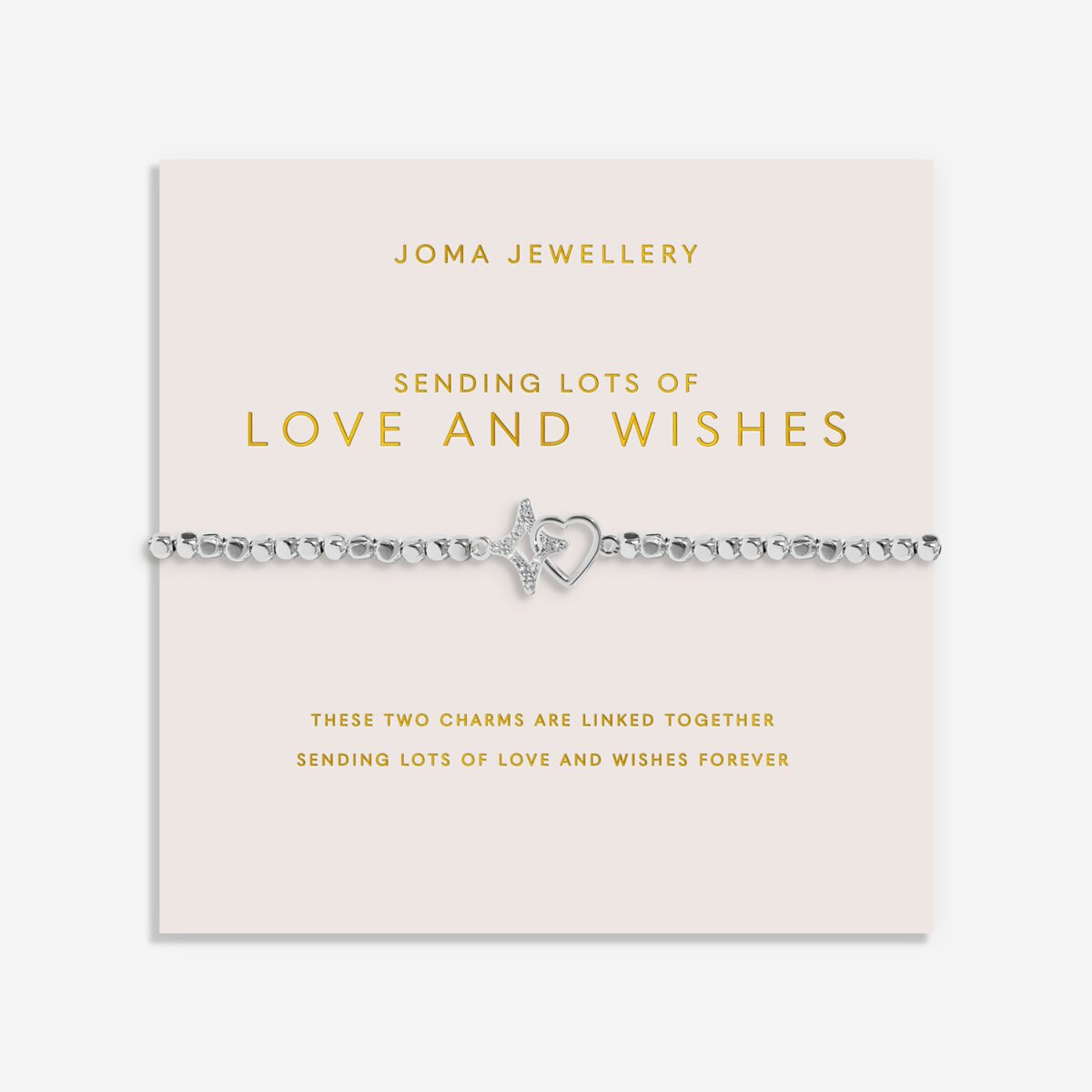 Forever Yours 'Sending Lots Of Love And Wishes' Bracelet In Silver Plating 10541