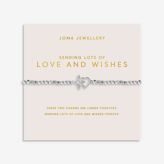Forever Yours 'Sending Lots Of Love And Wishes' Bracelet In Silver Plating 10541