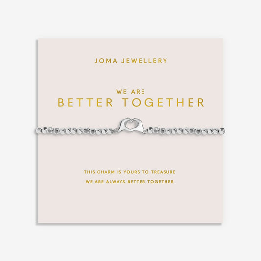Forever Yours 'We are better together' Bracelet In Silver Plating 10547