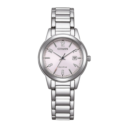Citizen Watch Ladies Dress Eco-Drive Watch Pale Pink Dial FE1241-71Z