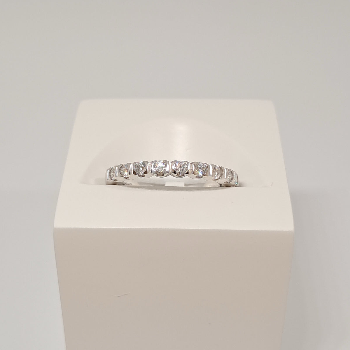 Collinsons 18ct White Gold Round Diamond Eternity Band 0.38ct
