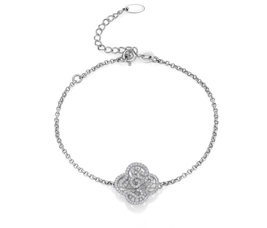 Collinsons Sterling Silver Cascade CZ Bracelet