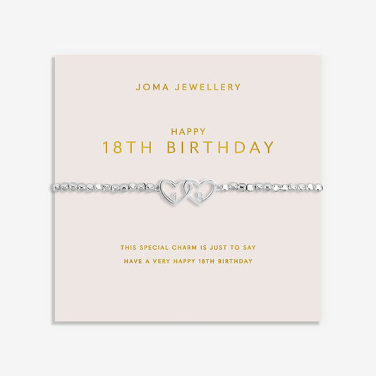 Forever Yours 'Happy 18th Birthday' Bracelet In Silver Plating 6159
