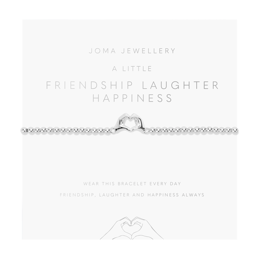 A Little 'Friendship Laughter Happiness' Bracelet In Silver Plating 7019