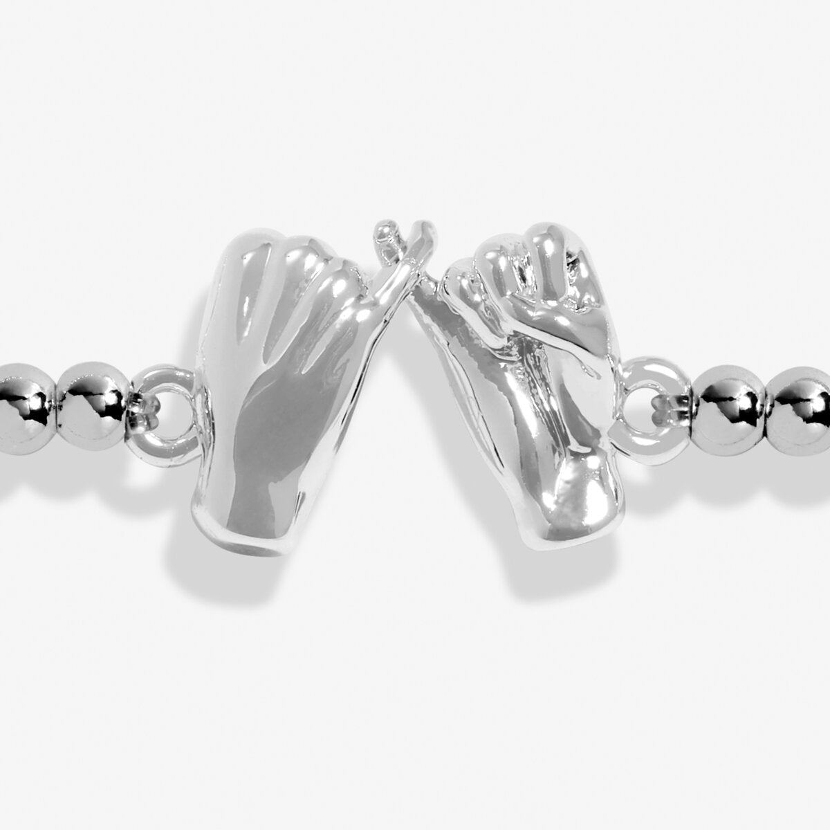 A Little 'Pinky Promise' Bracelet In Silver Plating 7398