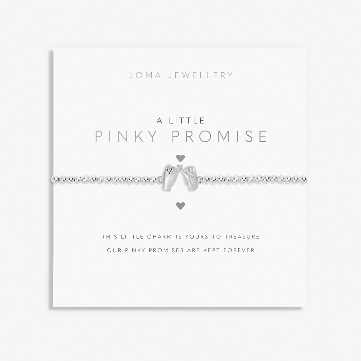 A Little 'Pinky Promise' Bracelet In Silver Plating 7398