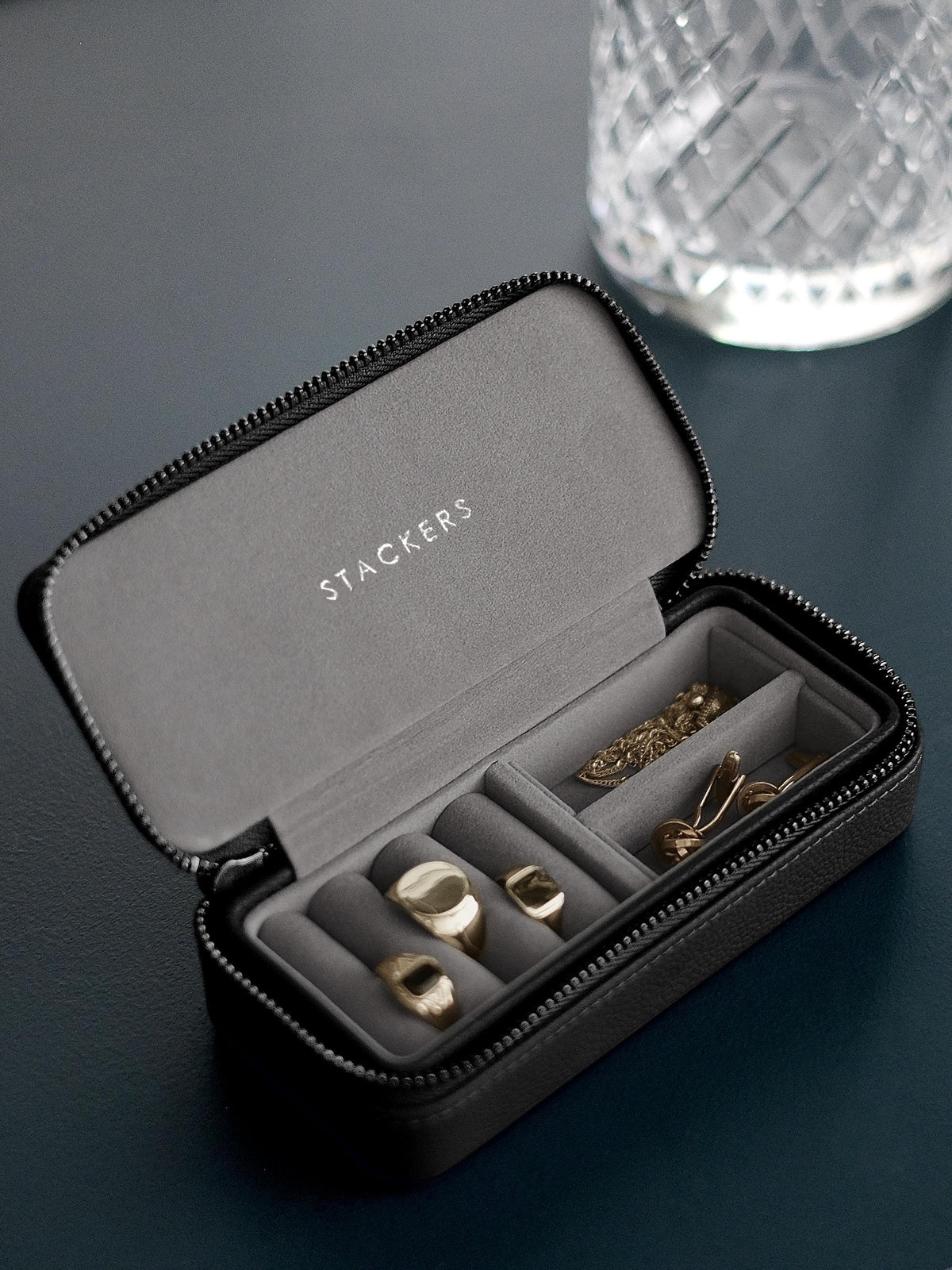 Medium Zipped Travel Jewellery Box Mens