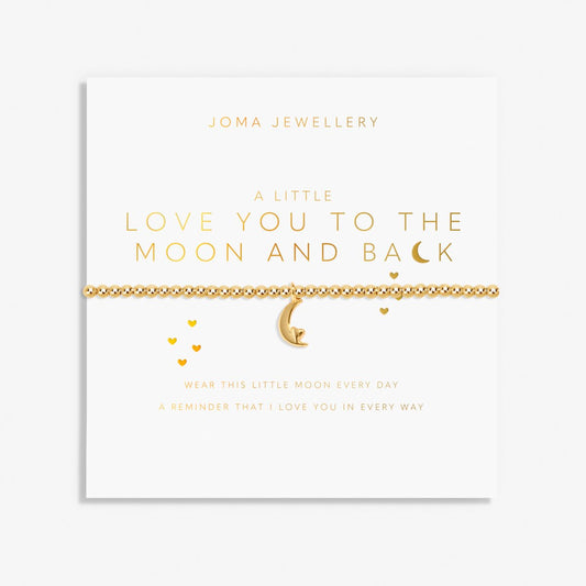 A Little ' Love You To The Moon and Back ' Bracelet in Gold Plating 8212