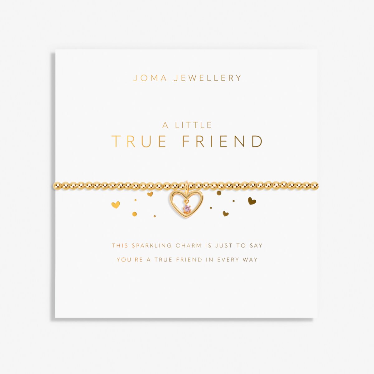 A Little ' True Friend ' Bracelet in Gold Plating 8214