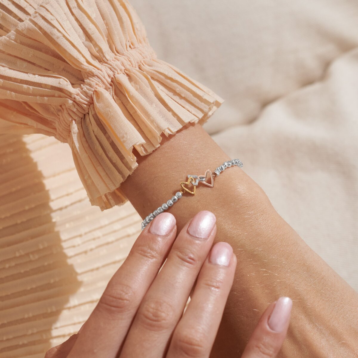 Forever Yours 'Sister Together Always' Bracelet In Silver, Gold & Rose Gold Plated 8283
