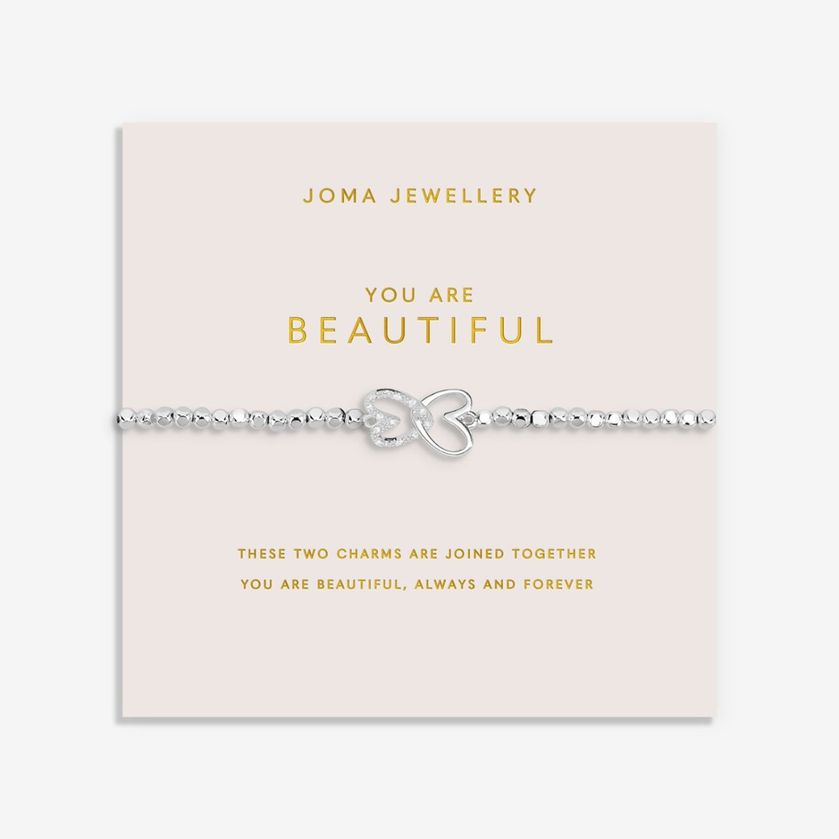 Forever Yours 'You are beautiful' Bracelet In Silver Plating 9347
