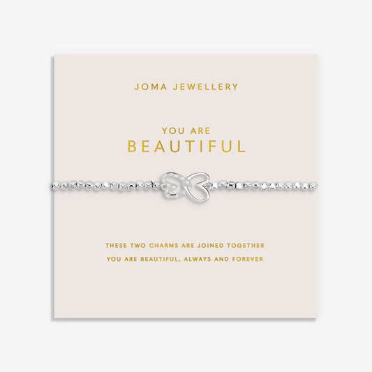 Forever Yours 'You are beautiful' Bracelet In Silver Plating 9347