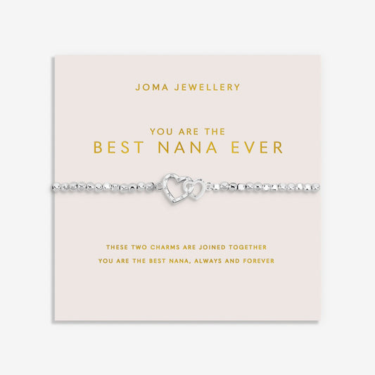 Forever Yours 'You are the best Nana ever' Bracelet In Silver Plating 9710