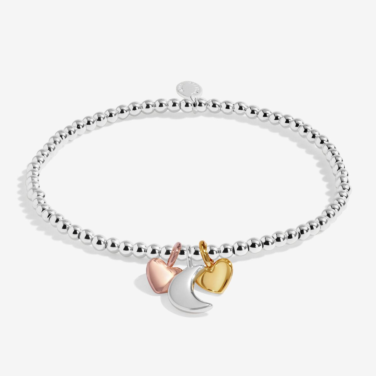 A Little Charmed Moments 'Love you to the moon and back' Bracelet In Silver, Gold, and Rose Gold 9770