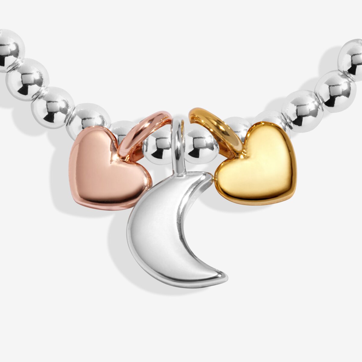 A Little Charmed Moments 'Love you to the moon and back' Bracelet In Silver, Gold, and Rose Gold 9770