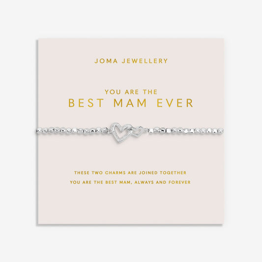 Mother's Day Forever Yours 'You are the best Mam Ever' Bracelet In Silver Plating 9815