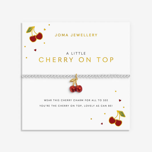 A Little Vibes 'Cherry on Top' Bracelet In Silver Plating 9832