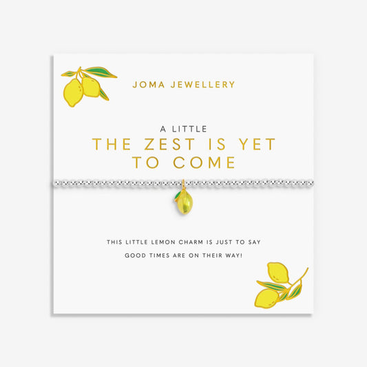 A Little Vibes 'The Zest is Yet to come' Bracelet In Silver Plating 9837
