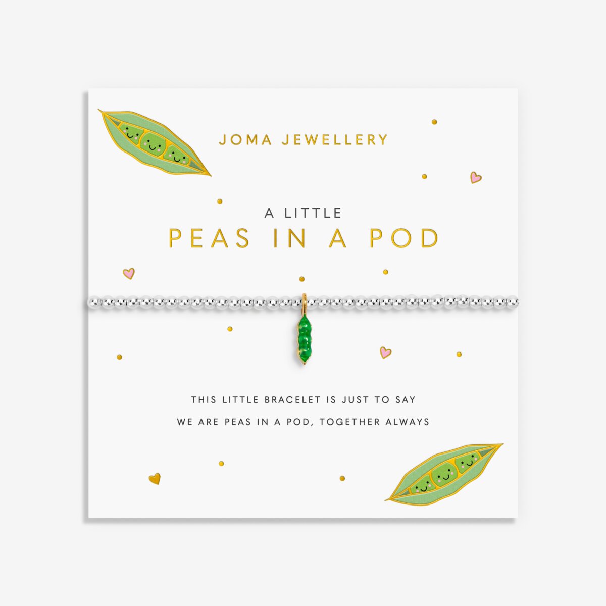 A Little Vibes 'Peas in a pod' Bracelet In Silver Plating 9842
