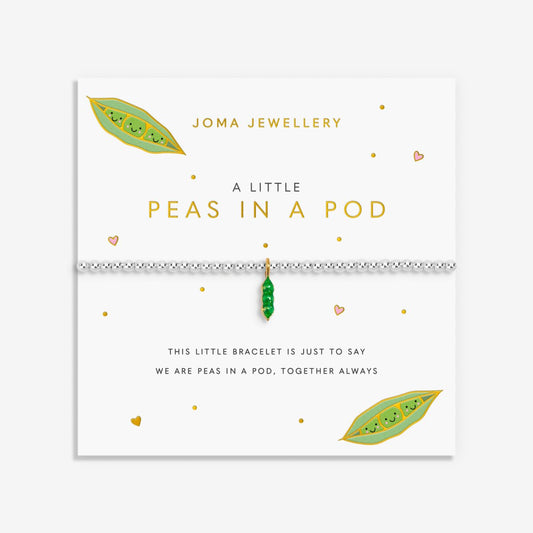 A Little Vibes 'Peas in a pod' Bracelet In Silver Plating 9842