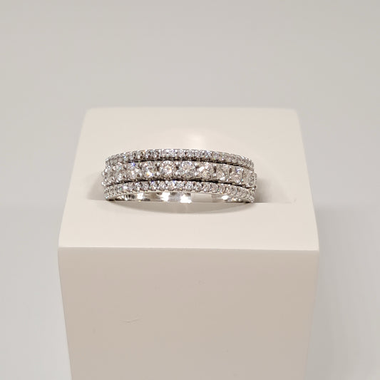 Collinsons 18ct White Gold Full Diamond Eternity Band 1.46ct