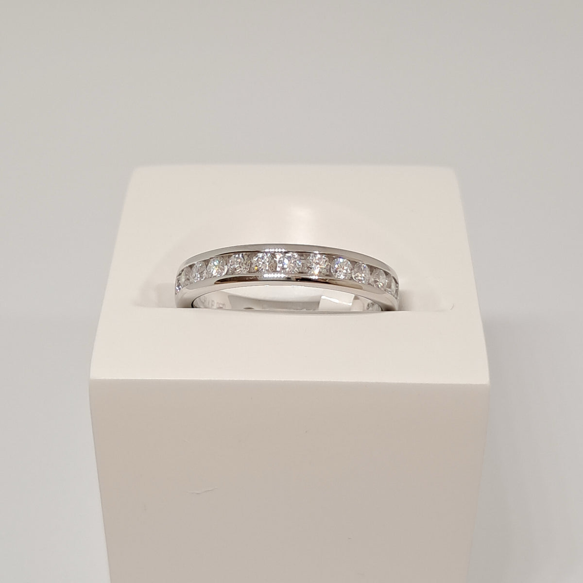 Collinsons 18ct White Gold Round Diamond Half Eternity Band 0.50ct
