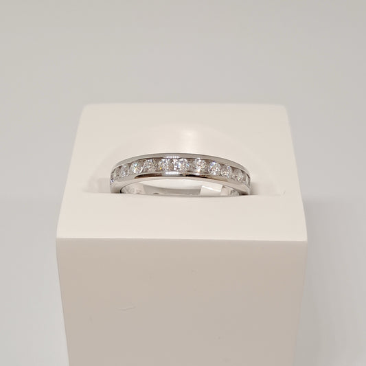 Collinsons 18ct White Gold Round Diamond Half Eternity Band 0.50ct