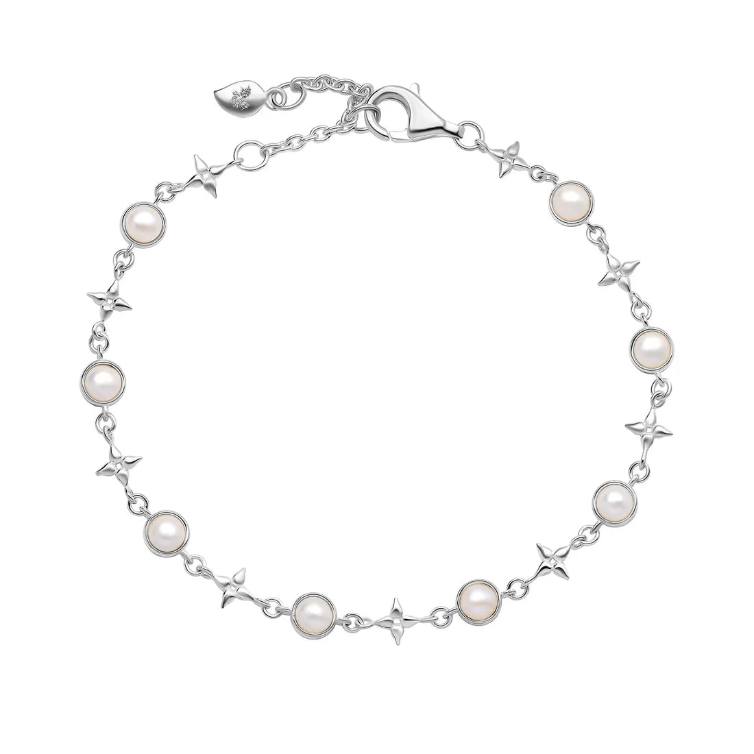 Laura Ashley Hartley Check Pearl Tennis Bracelet