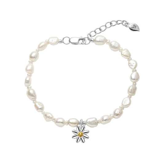 Laura Ashley Everingham Meadow Daisy Bracelet with Freshwater Pearl