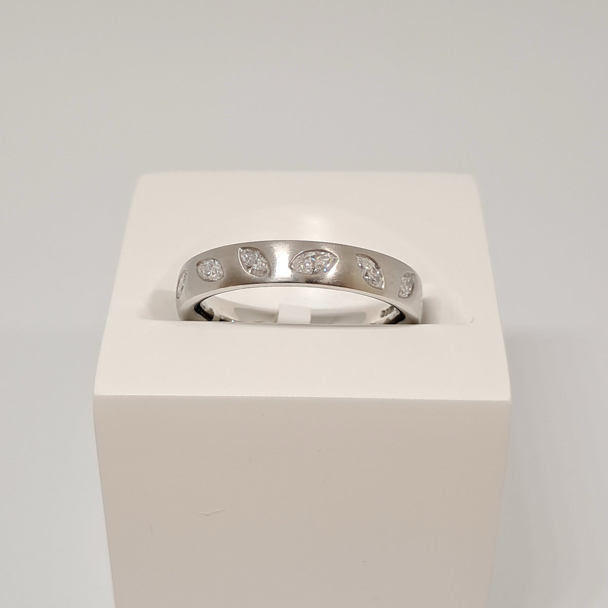 Collinsons Platinum Marquise Cut Leaf Diamond Full Band 0.77ct