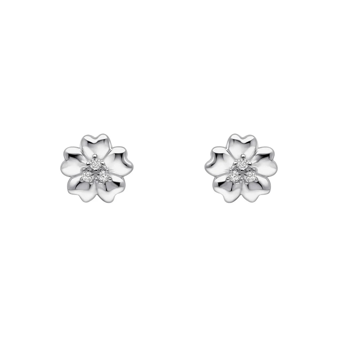 Laura Ashley Riverly Ditsy Classic Pave Flower Stud Earrings